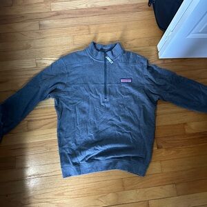 Vineyard Vines Shep Shirt Small Quarter Zip Gray